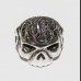 Cтальной перстень с черепом "Harley Davidson"
