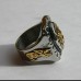 Mассивный мексиканский перстень "Вождь", с позолотой