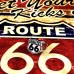Массивный стальной перстень "Route 66"