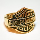 Позолоченный перстень "Harley Davidson"