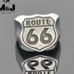Стальной перстень "Route 66"