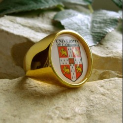 Позолоченный перстень "Университет Кембриджа"
