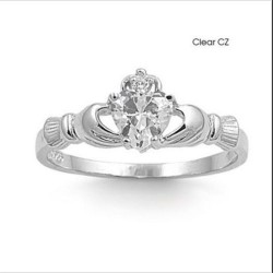 Серебряное кольцо с камнем "Gladdagh"